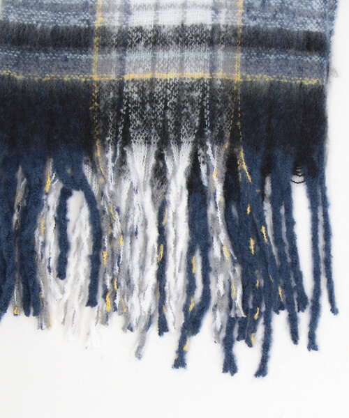 FREAK'S STORE（フリークスストア）の「ブークレ チェック マフラー（マフラー・レディース・ネイビー/グリーン/ブラウン・ONE SIZE）」の22枚目の写真