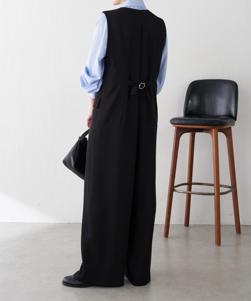 COLLAGE GALLARDAGALANTE（コラージュガリャルダガランテ）の「ジレオールインワン（つなぎ/オールインワン・レディース・ブラック/ベージュ・FREE）」の9枚目の写真