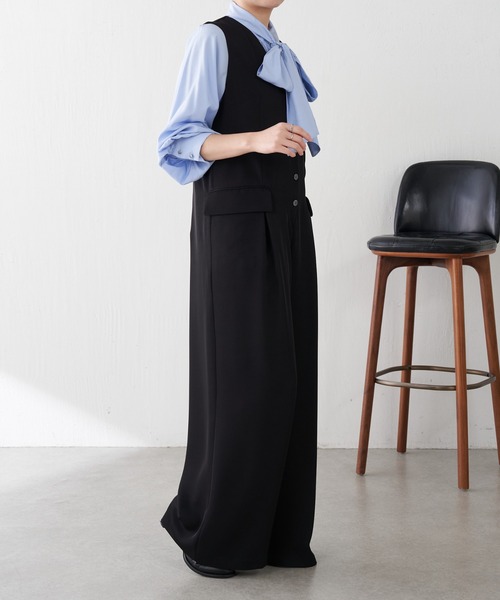 COLLAGE GALLARDAGALANTE（コラージュガリャルダガランテ）の「ジレオールインワン（つなぎ/オールインワン・レディース・ブラック/ベージュ・FREE）」の10枚目の写真