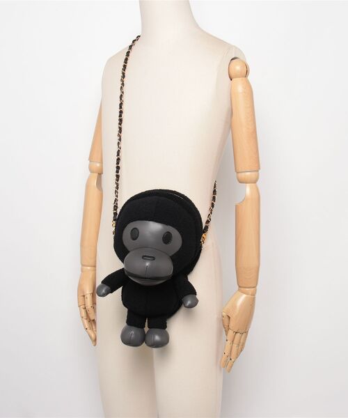 A BATHING APE（アベイシングエイプ）の「BABY MILO PLUSH DOLL SHOULDER BAG（ショルダーバッグ・レディース・ブラック・FREE）」の7枚目の写真