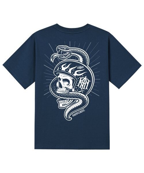 KAN6312(カン6312)の「KTN0187 ホットロード 半袖Tシャツ ネイビー(Tシャツ/カットソー・メンズ・その他・LARGE/MEDIUM/SMALL/X-LARGE)」の1枚目の写真