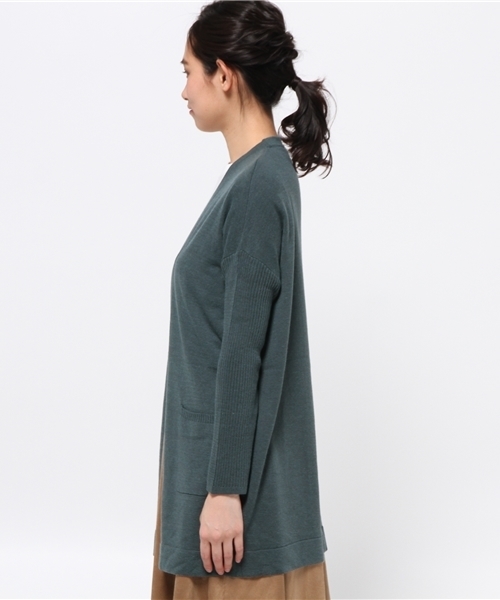 LBC(エルビーシー)の「12Gアンゴラブレンドロングカーディガン (カーディガン/ボレロ・レディース・オフホワイト/グリーン/ブラウン・MEDIUM/LARGE)」の4枚目の写真