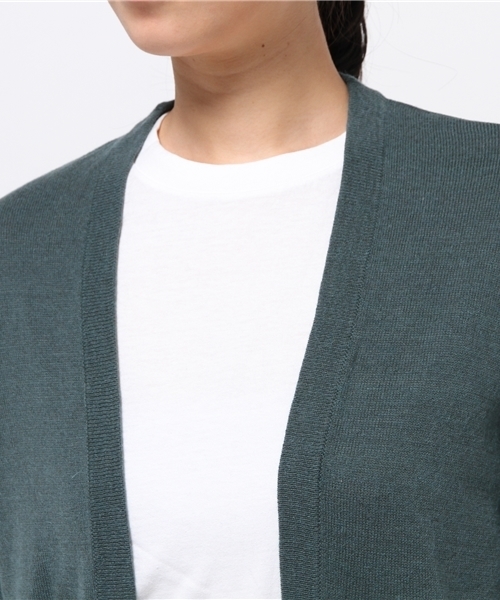 LBC(エルビーシー)の「12Gアンゴラブレンドロングカーディガン (カーディガン/ボレロ・レディース・オフホワイト/グリーン/ブラウン・MEDIUM/LARGE)」の6枚目の写真