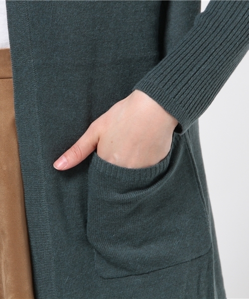 LBC(エルビーシー)の「12Gアンゴラブレンドロングカーディガン (カーディガン/ボレロ・レディース・オフホワイト/グリーン/ブラウン・MEDIUM/LARGE)」の8枚目の写真