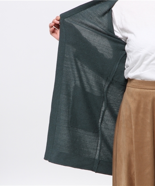 LBC(エルビーシー)の「12Gアンゴラブレンドロングカーディガン (カーディガン/ボレロ・レディース・オフホワイト/グリーン/ブラウン・MEDIUM/LARGE)」の9枚目の写真