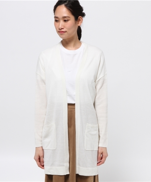 LBC(エルビーシー)の「12Gアンゴラブレンドロングカーディガン (カーディガン/ボレロ・レディース・オフホワイト/グリーン/ブラウン・MEDIUM/LARGE)」の11枚目の写真