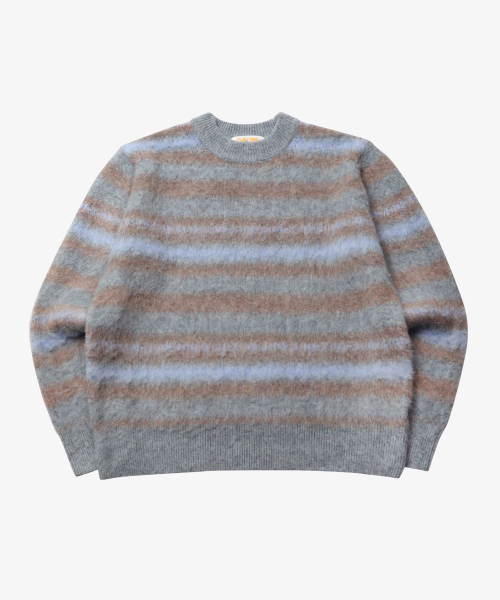 GOLDEN SNSHINE(ゴールデン サンシャイン)の「Wool stripe boucle knit_Blue(ニット/セーター・レディース・その他・LARGE/MEDIUM)」の3枚目の写真