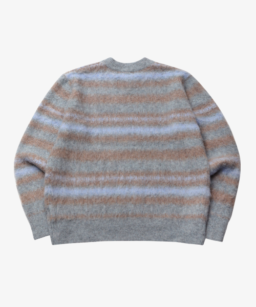 GOLDEN SNSHINE(ゴールデン サンシャイン)の「Wool stripe boucle knit_Blue(ニット/セーター・レディース・その他・LARGE/MEDIUM)」の4枚目の写真