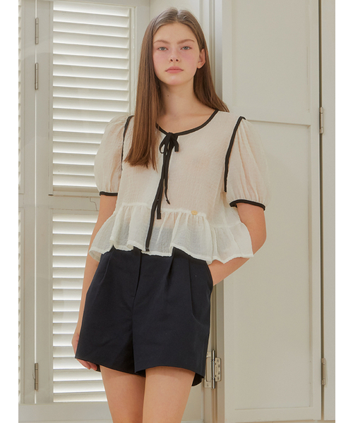 ANOETIC(アノエティック)の「ANC GOLD BUTTON BERMUDA PANTS_NAVY(その他パンツ・レディース・その他・MEDIUM/SMALL)」の1枚目の写真