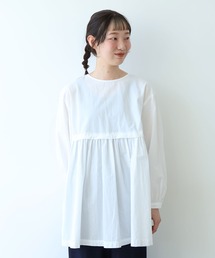 bulle de savon | 強撚ポプリン 製品染めtunic(シャツ/ブラウス)