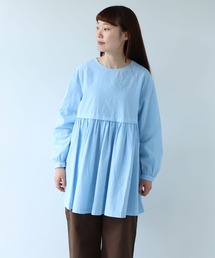 bulle de savon | 強撚ポプリン 製品染めtunic(シャツ/ブラウス)