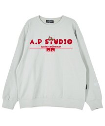 ルシダドロマ オーバーサイズ ドロップショルダー スウェット_ミント