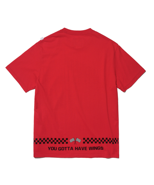 PHYPS MOTORCYCLE（フィップスモーターサイクル）の「[Archive line] Wing Logo Short Sleeve_Red（Tシャツ/カットソー・レディース・その他・SMALL/MEDIUM/LARGE/X-LARGE）」の3枚目の写真