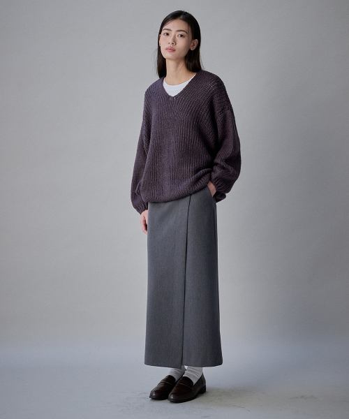 COQUET（コケット）の「Coquet Layered Wrap Skirt Ash Grey（スカート・レディース・チャコールグレー・SMALL/MEDIUM）」の2枚目の写真