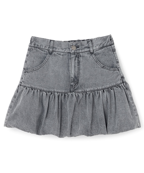 LOVETOXIC（ラブトキシック）の「【LTXC】デニムバルーンスカート（スカート・キッズ・グレー/ブルー・M:150cm/S:140cm/L:160cm/130cm）」の9枚目の写真