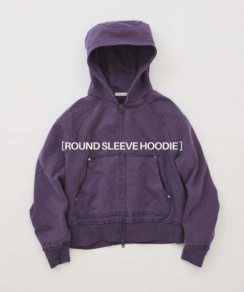 JOURNAL STANDARD（ジャーナルスタンダード）の「ラウンド スリーブ フーディ（パーカー・メンズ・ブルー系その他/マスタード/パープル/ブラック系その他・LARGE/MEDIUM）」の3枚目の写真