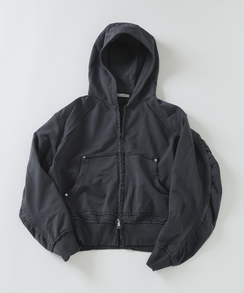 JOURNAL STANDARD（ジャーナルスタンダード）の「ラウンド スリーブ フーディ（パーカー・メンズ・ブルー系その他/マスタード/パープル/ブラック系その他・LARGE/MEDIUM）」の11枚目の写真