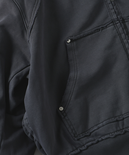 JOURNAL STANDARD（ジャーナルスタンダード）の「ラウンド スリーブ フーディ（パーカー・メンズ・ブルー系その他/マスタード/パープル/ブラック系その他・LARGE/MEDIUM）」の14枚目の写真