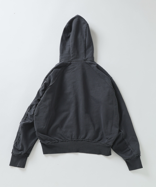 JOURNAL STANDARD（ジャーナルスタンダード）の「ラウンド スリーブ フーディ（パーカー・メンズ・ブルー系その他/マスタード/パープル/ブラック系その他・LARGE/MEDIUM）」の16枚目の写真