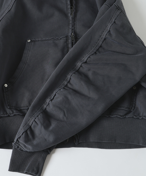 JOURNAL STANDARD（ジャーナルスタンダード）の「ラウンド スリーブ フーディ（パーカー・メンズ・ブルー系その他/マスタード/パープル/ブラック系その他・LARGE/MEDIUM）」の17枚目の写真