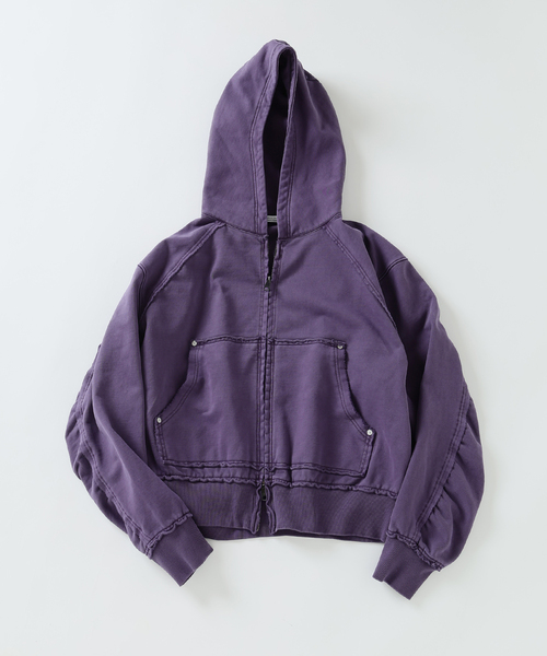 JOURNAL STANDARD（ジャーナルスタンダード）の「ラウンド スリーブ フーディ（パーカー・メンズ・ブルー系その他/マスタード/パープル/ブラック系その他・LARGE/MEDIUM）」の22枚目の写真