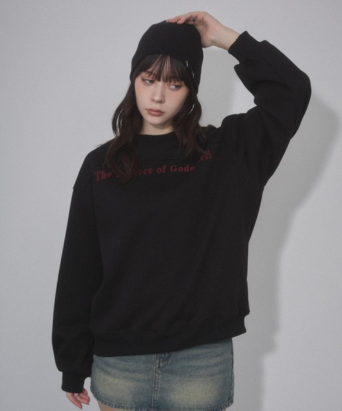 ENVYM（アンビー）の「ロゴプリントオーバーサイズスウェットPO（スウェット・レディース・ホワイト/ブラック/レッド・FREE）」の14枚目の写真