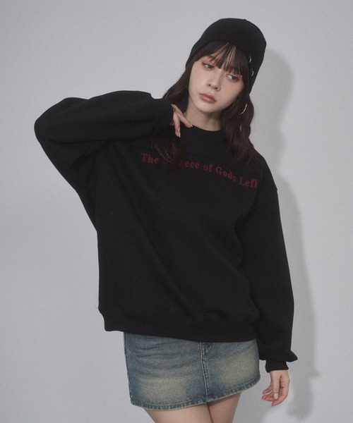 ENVYM（アンビー）の「ロゴプリントオーバーサイズスウェットPO（スウェット・レディース・ホワイト/ブラック/レッド・FREE）」の12枚目の写真