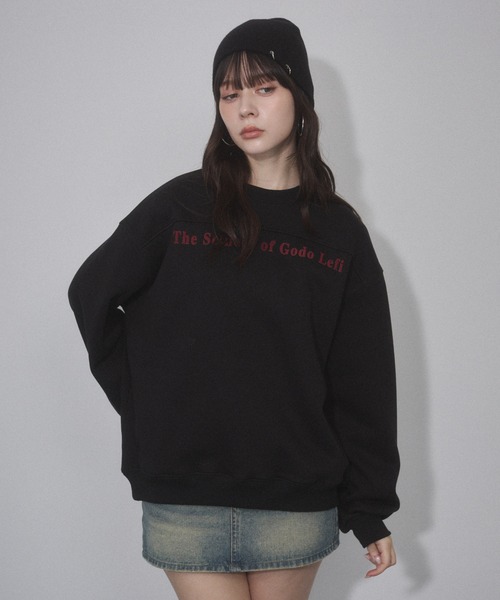 ENVYM（アンビー）の「ロゴプリントオーバーサイズスウェットPO（スウェット・レディース・ホワイト/ブラック/レッド・FREE）」の13枚目の写真