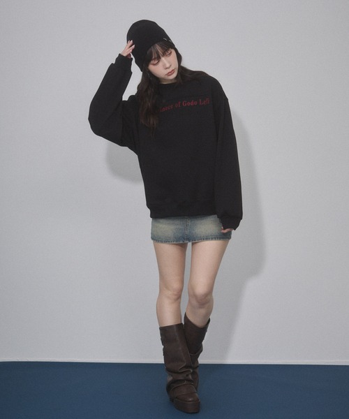 ENVYM（アンビー）の「ロゴプリントオーバーサイズスウェットPO（スウェット・レディース・ホワイト/ブラック/レッド・FREE）」の18枚目の写真