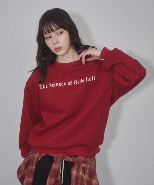 ENVYM（アンビー）の「ロゴプリントオーバーサイズスウェットPO（スウェット・レディース・ホワイト/ブラック/レッド・FREE）」の20枚目の写真