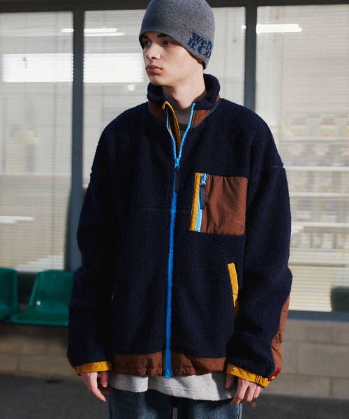 WMC(ダブリューエムシー)の「シェルパフリースジャケット_NAVY(その他アウター・レディース・ネイビー・MEDIUM/LARGE/X-LARGE)」の3枚目の写真