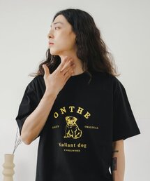 CAMEL WORK（キャメルワーク）の「On the Dog Short Sleeve T-Shirt (Black)（Tシャツ/カットソー・メンズ）」