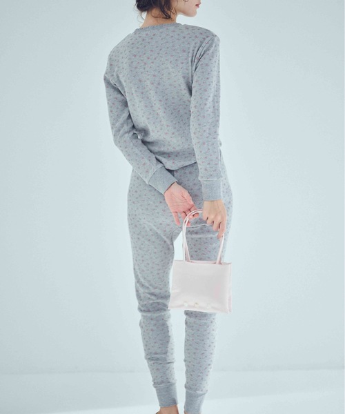 SEA（シー）の「フローラル サーマル レギンス（その他パンツ・レディース・ホワイト/グレー・ONE SIZE）」の4枚目の写真