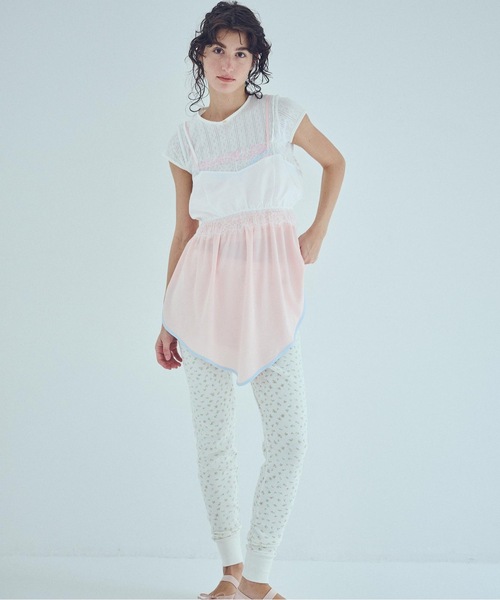 SEA（シー）の「フローラル サーマル レギンス（その他パンツ・レディース・ホワイト/グレー・ONE SIZE）」の6枚目の写真