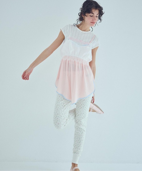 SEA（シー）の「フローラル サーマル レギンス（その他パンツ・レディース・ホワイト/グレー・ONE SIZE）」の7枚目の写真