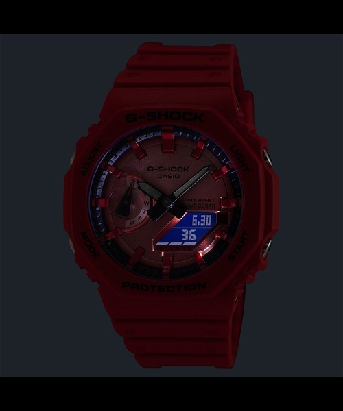 G-SHOCK(ジーショック)の「Iconic Styles / 2100シリーズ / GA-2100RRB-4AJF(アナログ腕時計・メンズ・レッド・FREE)」の2枚目の写真
