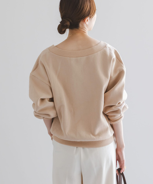 Noble（ノーブル）の「Vネックオーバースウェット（スウェット・レディース・モカ/ベージュ・FREE）」の12枚目の写真