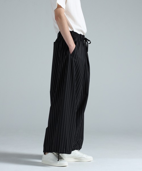 Y-3（ワイスリー）の「Y-3 REFINED WOOL CROPPED WIDE LEG PANTS（その他パンツ・メンズ・ブラック×ホワイト・X-SMALL/SMALL/MEDIUM/LARGE/XX-SMALL/X-LARGE）」の3枚目の写真
