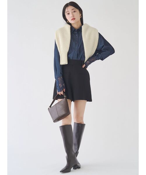 LAGUNAMOON(ラグナムーン)の「レースカフスシャツ(シャツ/ブラウス・レディース・ブルー/インディゴブルー/ホワイト・FREE)」の9枚目の写真