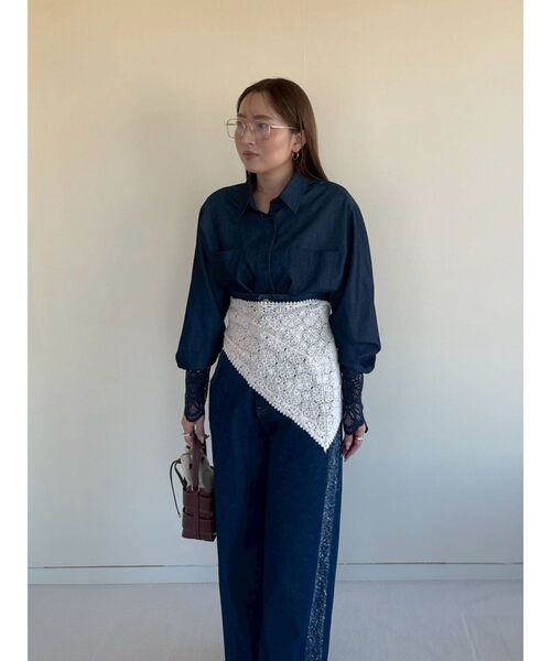 LAGUNAMOON(ラグナムーン)の「レースカフスシャツ(シャツ/ブラウス・レディース・ブルー/インディゴブルー/ホワイト・FREE)」の20枚目の写真