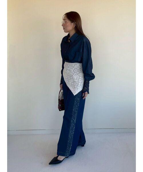 LAGUNAMOON(ラグナムーン)の「レースカフスシャツ(シャツ/ブラウス・レディース・ブルー/インディゴブルー/ホワイト・FREE)」の21枚目の写真