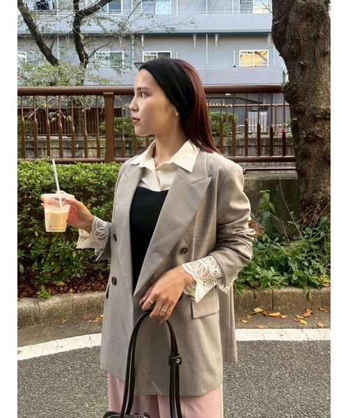 LAGUNAMOON（ラグナムーン）の「レースカフスシャツ（シャツ/ブラウス・レディース・ブルー/インディゴブルー/ホワイト・FREE）」の2枚目の写真