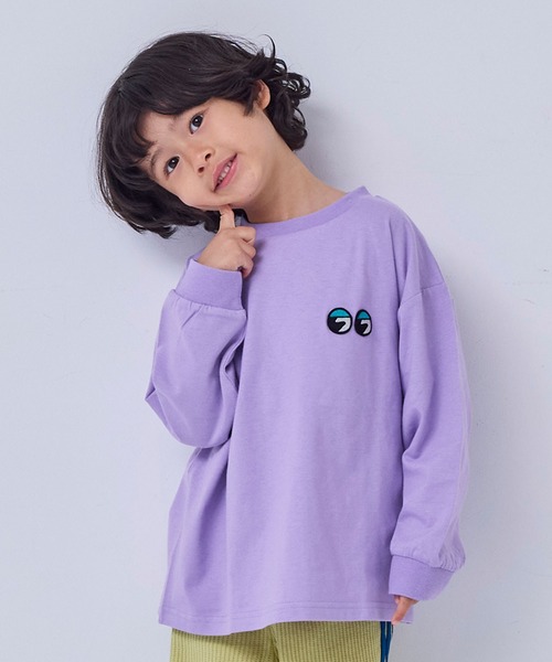 Life Support Products(ライフサポートプロダクツ)の「【オーガニックコットン】袖リブロンティー(Tシャツ/カットソー・キッズ・ホワイト/杢グレー/チャコール/ラベンダー/オレンジ・100/90/80/95/110/150/140/130/120)」の1枚目の写真