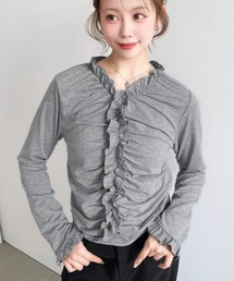 Tシャツ/カットソー（グレー/灰色系・フリル）ファッション通販 - ZOZOTOWN