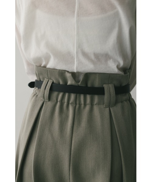 STYLEMIXER(スタイルミキサー)の「ハイウエストタックワイドパンツ(スラックス・レディース・イエロー/ブラック/ライトベージュ・SMALL/MEDIUM)」の20枚目の写真