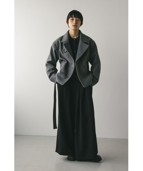 STYLEMIXER(スタイルミキサー)の「ハイウエストタックワイドパンツ(スラックス・レディース・イエロー/ブラック/ライトベージュ・SMALL/MEDIUM)」の5枚目の写真