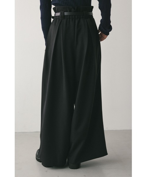 STYLEMIXER(スタイルミキサー)の「ハイウエストタックワイドパンツ(スラックス・レディース・イエロー/ブラック/ライトベージュ・SMALL/MEDIUM)」の9枚目の写真
