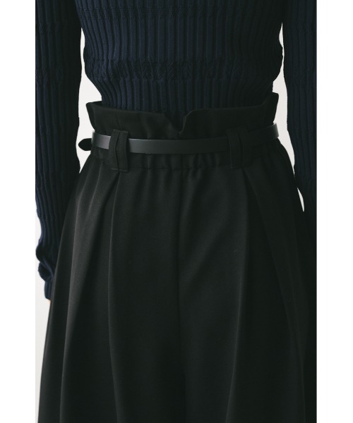 STYLEMIXER(スタイルミキサー)の「ハイウエストタックワイドパンツ(スラックス・レディース・イエロー/ブラック/ライトベージュ・SMALL/MEDIUM)」の10枚目の写真
