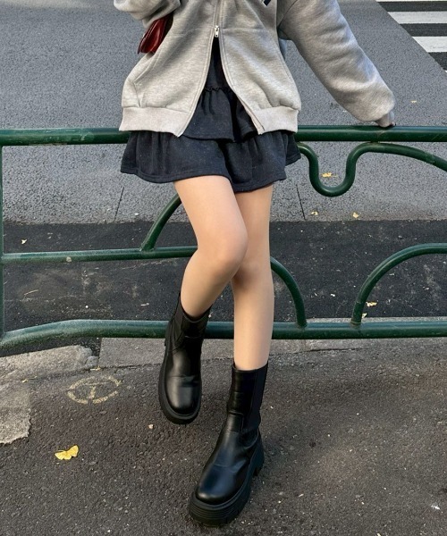 Another Branch olive des olive（アナザーブランチオリーブデオリーブ）の「[SETUP]ピグメント風スウェットティアードSK（スカート・レディース・チャコールグレー/ピンク/ネイビー・FREE）」の18枚目の写真