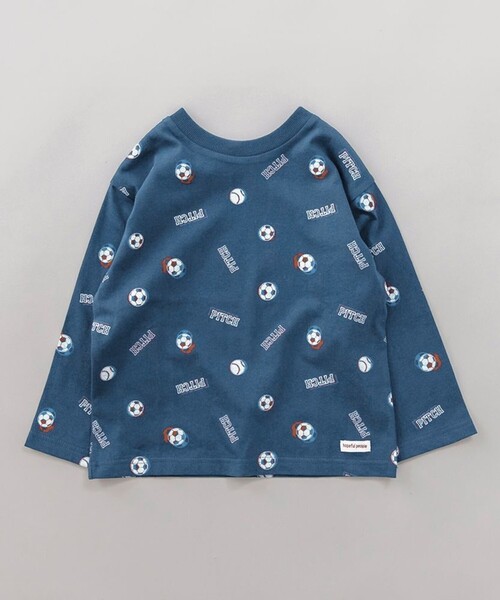 BRANSHES（ブランシェス）の「【ブランシェスmini】まえうしろどっちも着られる長袖Tシャツ（Tシャツ/カットソー・キッズ・杢グレー/イエロー/ネイビー/ブラック/アイボリー・130/100/120/110/90/80）」の4枚目の写真